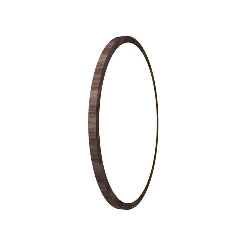 Plafonnier encastré 1 lumière DEL Naiá, H 2,54 po x l 13,46 po x P 13,46 po, Noyer américain