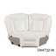 Canapé modulaire inclinable électrique 3 pièces blanc avec éclairage à DEL, console et porte-gobelets-1580900984