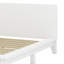 Structure de lit plateforme classique avec tête de lit, support en lattes de bois-250599816