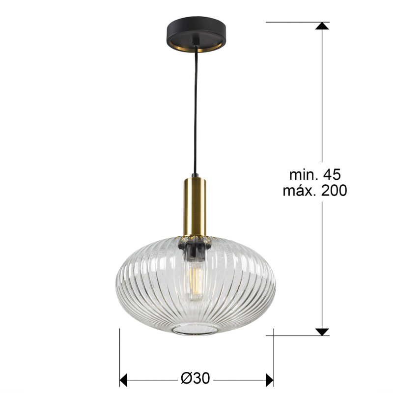Northchase 1 - Light Matte Black/Gold Single Pendant