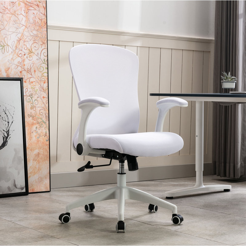 Chaise de travail en filet Pranav Dario, Blanc