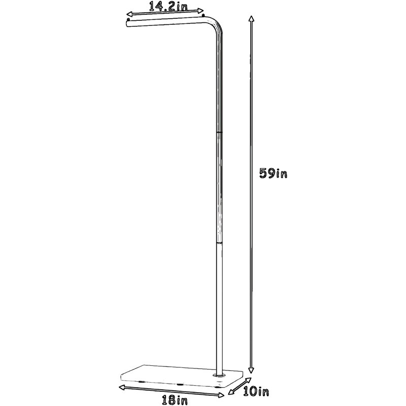 Gold Metal Standing Coat Rack with Heavy Marble Base, Modern Coat Tree with Crossbar and 3 Hooks, Freestanding Entryway Coat Rack for Handbags and Clothing