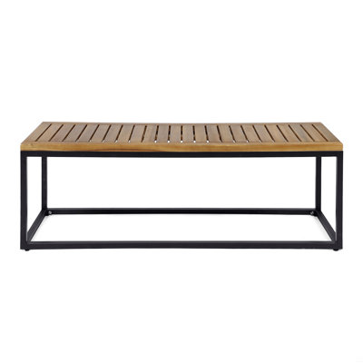 Banc industriel en bois et métal