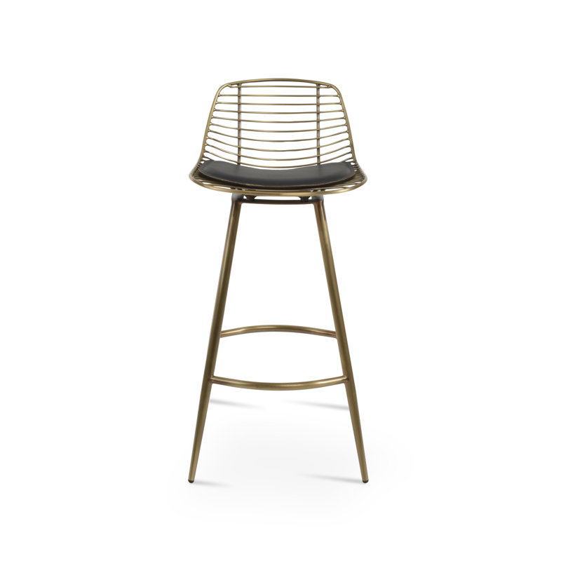 Mini tabourets Tiger Galata, Tabouret de comptoir (siège d'une hauteur de 25,5, Os, Laiton