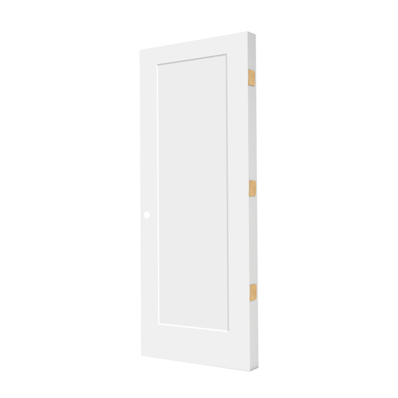 (Avec serrure et trous de charnières) Porte intérieure moulée pré-percée 1 panneau, 30 po x 80 po, Gauche
