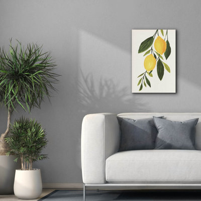  «Lemon Branch 1» par Annie Warren, art mural sur toile, 18 po x 26 po