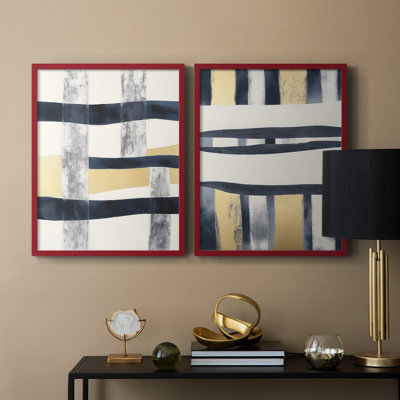 Série ABSTRACT DCCDXCV III - Reproduction encadrée de qualité supérieure - prête à être accrochée - aucun clou requis - aucun clou requis