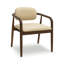 Chaise en cuir taupe Betsy