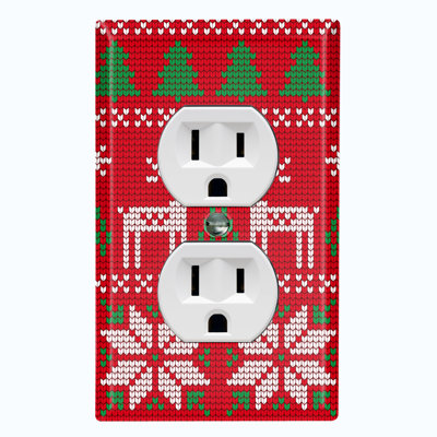 Patterned 1 - Gang Toggle Light Switch Standard Wall Plate