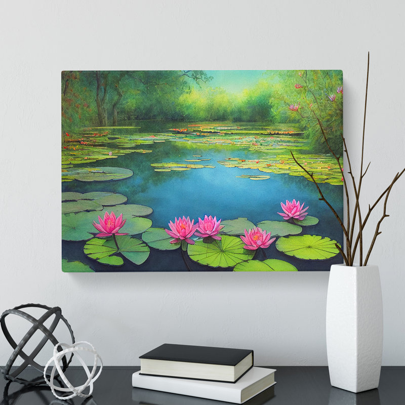 Lily Pond Vol.3 - Wrapped Canvas, 35cm H x 50cm W x 3cm D