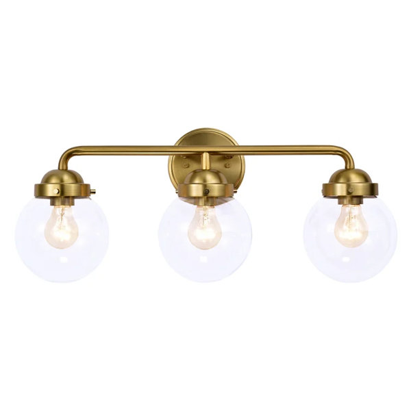 Everly Quinn Huffine 1-Light LED Gold Vanity Light Bathroom Light Mirror  Front Lights Vanity Light Strip & Reviews