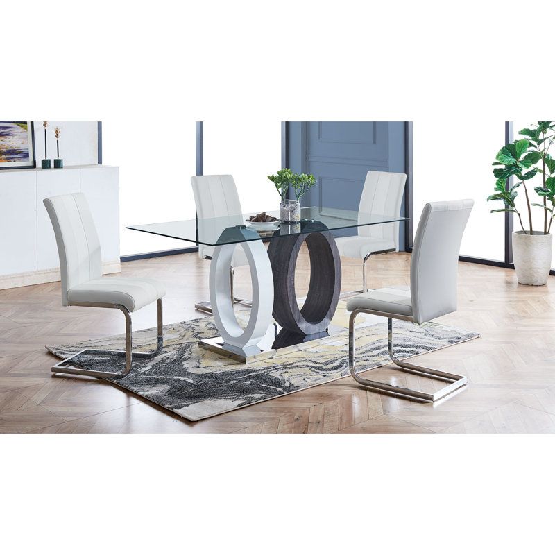 D915 Dining Chair White Set Of 4, White, 4