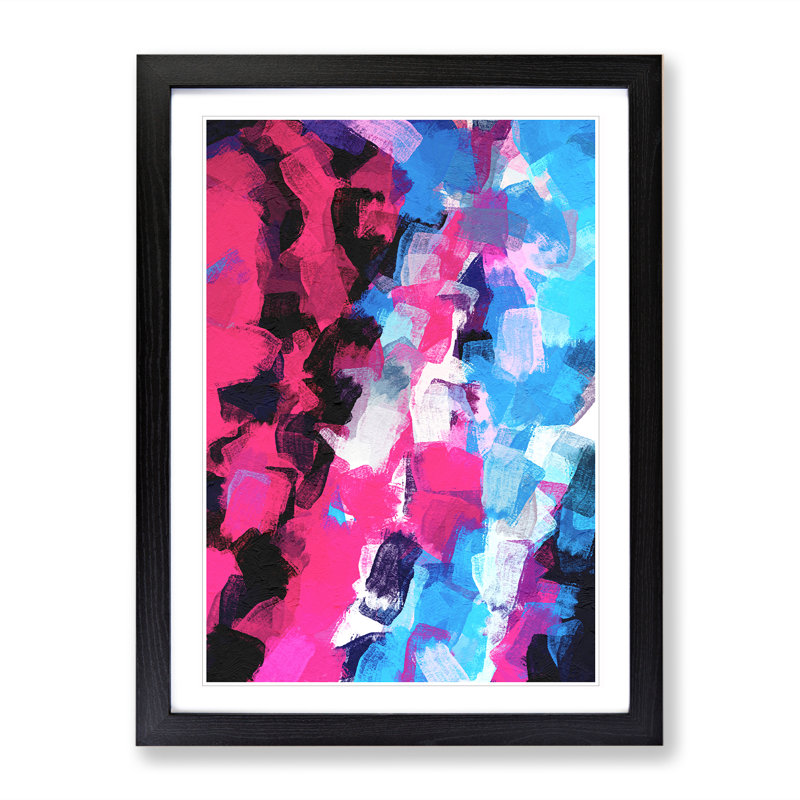 XV1022-5057X Vortex Abstract - - Wall Art, 36cm H x 27cm W, Black Framed, White