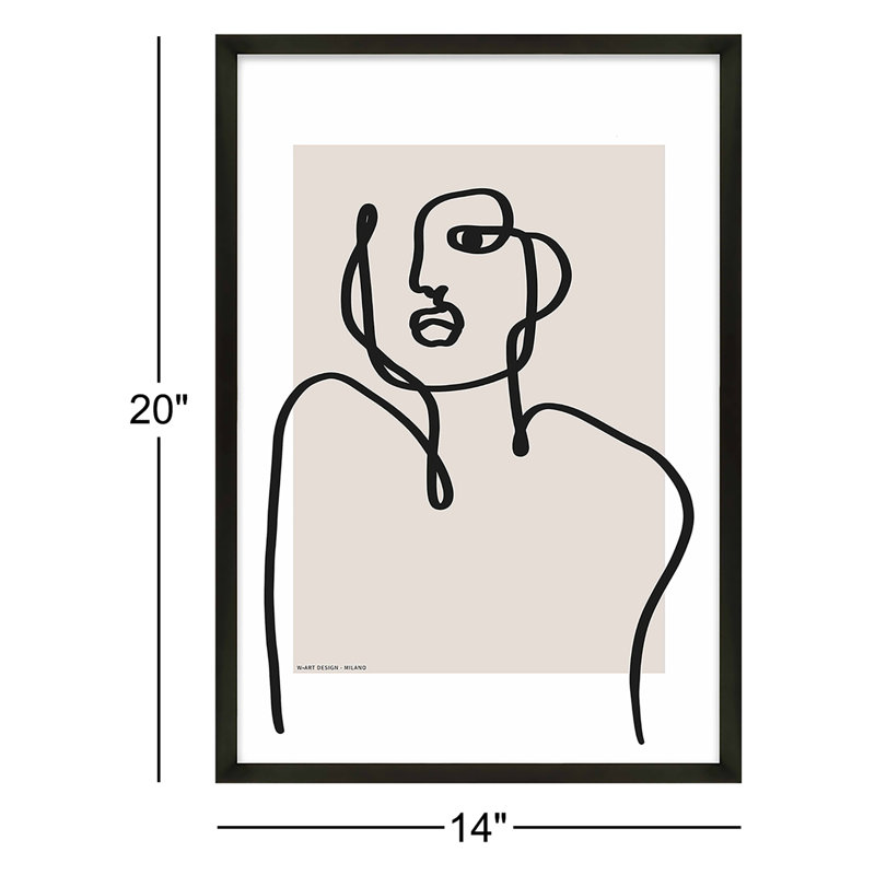 Romina Gadler, Papier avec cadre noir, H 20 po x l 14 po x P 1,25 po