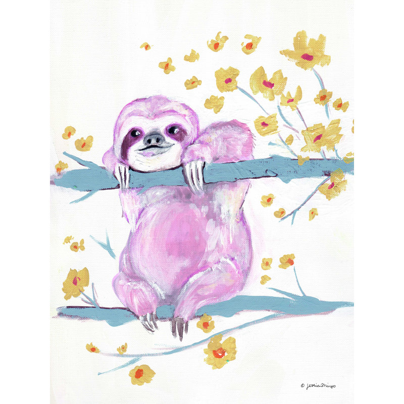 «Pink Sloth II», reproduction sur toile tendue, H 48 po x l 36 po