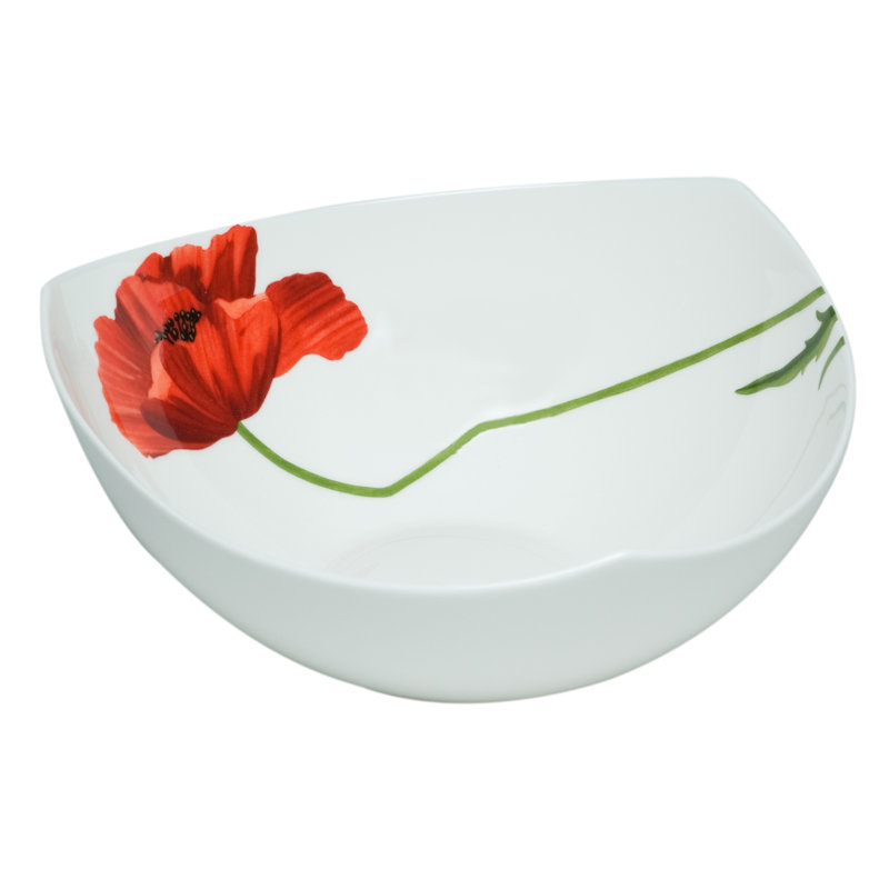 Bol de service à salade rouge d'été à la vanille rouge