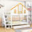 Two Drawers Wooden Bunk Bed With Storage Stairs And Shelves-1199315133