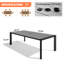 Table de salle à manger rectangulaire pour l'extérieur avec trou pour parasol et structure en aluminium-1990094709-2003037929