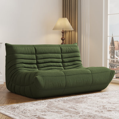 Bean Bag Chair for Adults, Oversized Loveseat Fireside Chair Comfy Lazy Floor Sofa, 2 Seater Lazy Sofa Couch Memory Foam Bean Bag for Living Room, Bed by Trule
