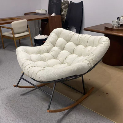 Chaise berçante d'extérieur pour une personne - Chaise berçante de patio toutes saisons convenant aux porches, salons, chambres à coucher et arrière-cours
