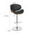 Winchcombe Adjustable Height Swivel Barstool in Faux Leather, Walnut Wood and Chrome Base-17839166