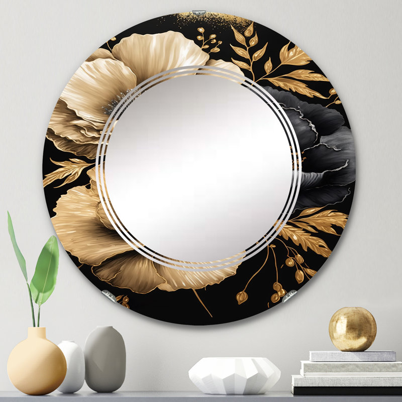 Miroir mural Hibiscus II Pura, 24 po x 24 po