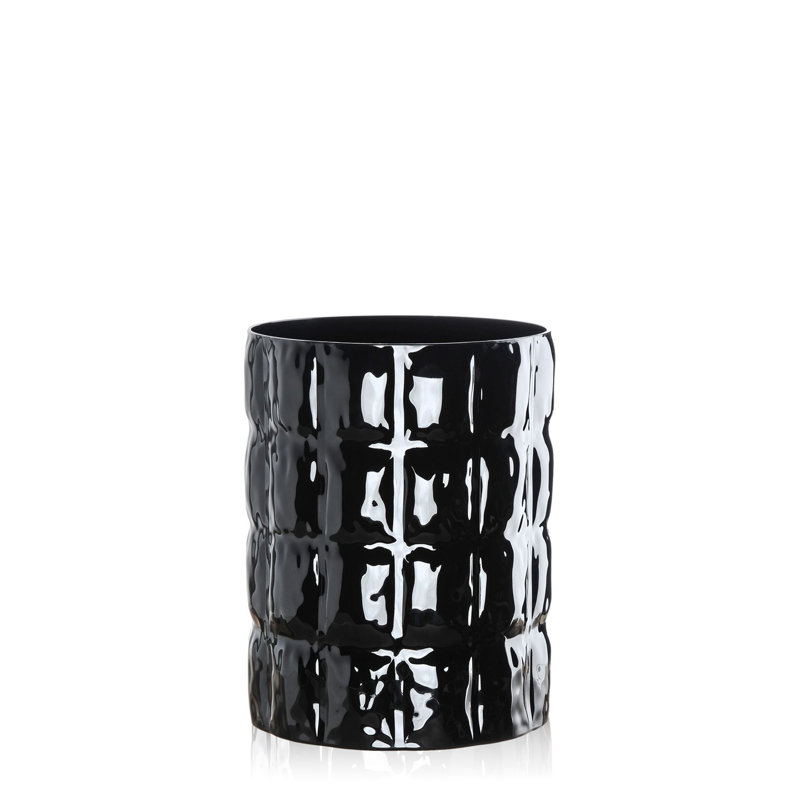 Vase matelassé, Noir lustré