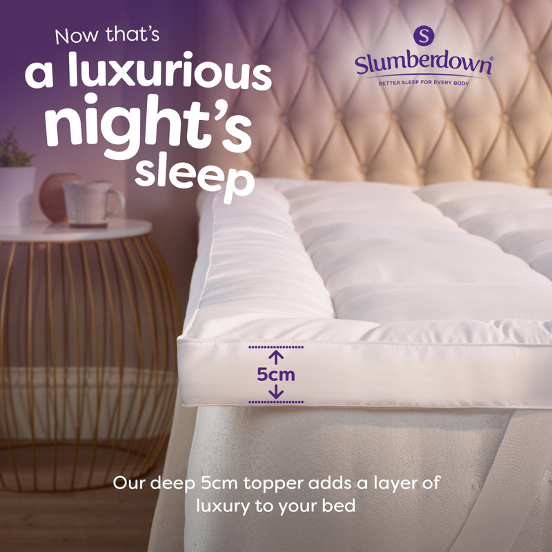 Slumberdown Sleep Soundly Deep 5Cm Mattress Topper, Kingsize (5')
