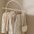 Saddle Leather Coat Rack with Wheels-1813797370