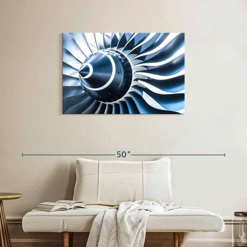" Aircraft Engine " Print, 24" H x 36" W x 1.25" D