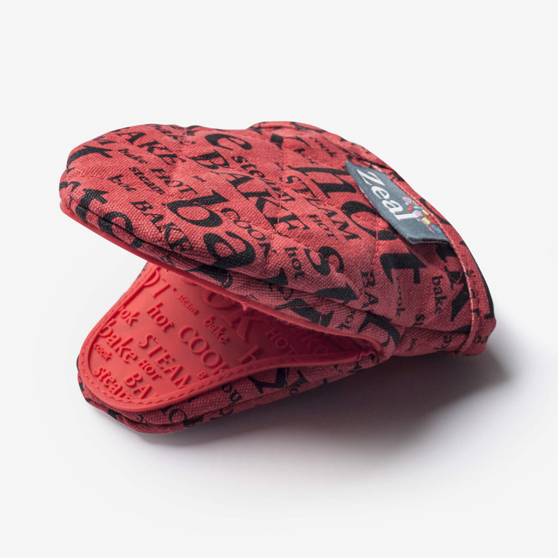 Silicone Hot Grab Mini Oven Mitt, Red