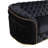 3-Piece Button Tufted Black Flannel Upholstered Sectional