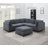 Modular Living Room Furniture Ottoman Ash Chenille Fabric 1Pc Cushion Ottoman Couch