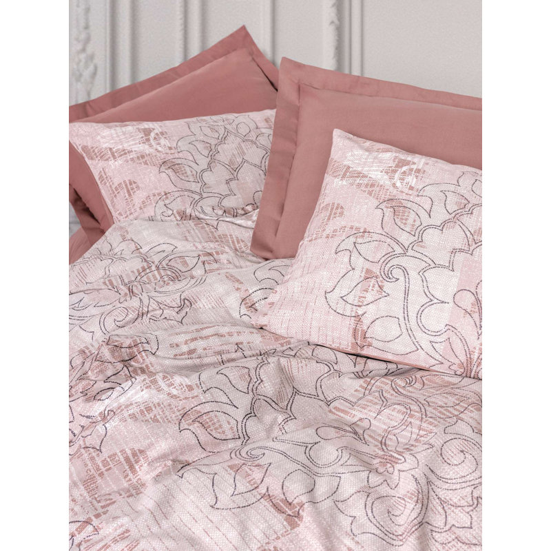 100% Cotton Ranforce Single Quilt Cover Set, Dusty Color | Includes 63 x 87 Duvet Cover, 71 x 95 Flat Sheet & 19.7 x 27.6 Pillowcase | Machine Washable, Envelope & Button Closure, Soft & Breathable Fabric