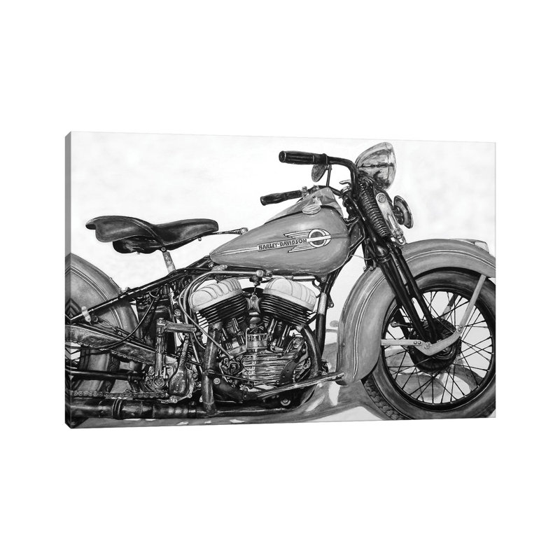 Good Ride BW by J.Bello Studio - Wrapped Canvas Print, 20.32 cm H x 30.48 cm W