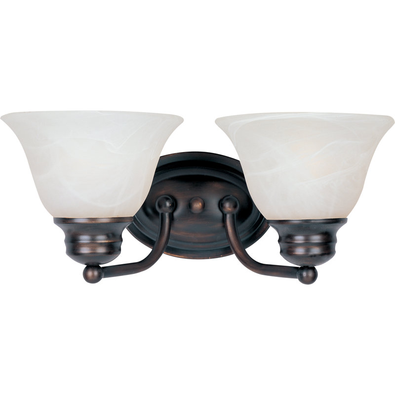 Olli 2 - Light Dimmable Vanity Light, Marble, Oil Rubbed Bronze