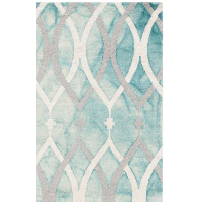 Amekia Hand Tufted Wool Geometric Rug
