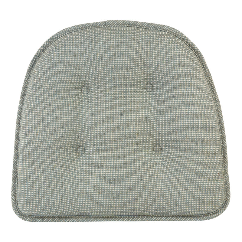 Non-Slip Solid Dining Room And Kitchen Seat Cushions, 16 X 15 X 2 Inches, Spa