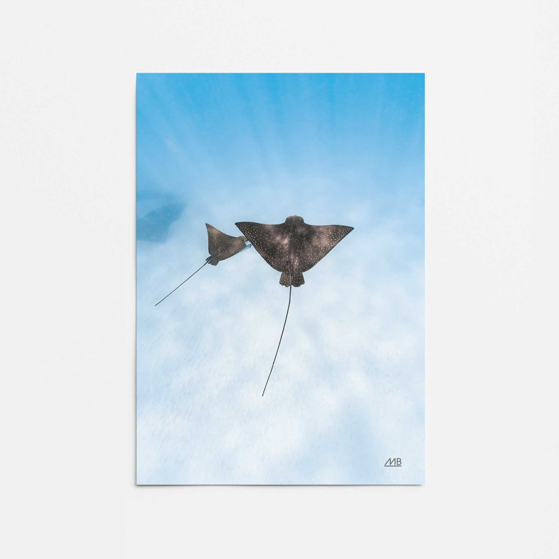 Dancing Rays en bleu , H 15,25 po x l 12,25 po, Or