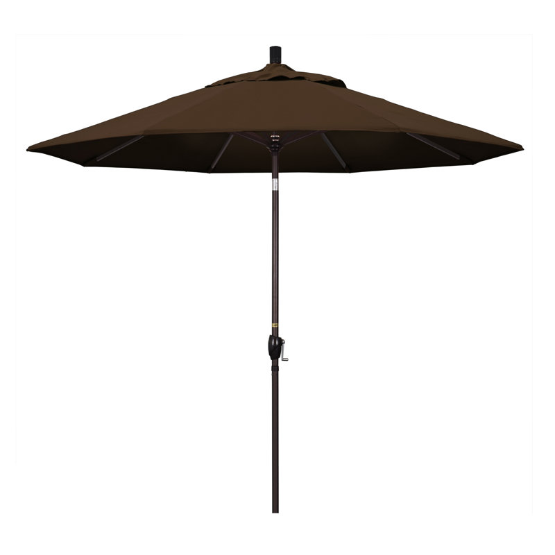 Parasol de marché 9 pi Ayomipo, Blanc, Toile performance moka