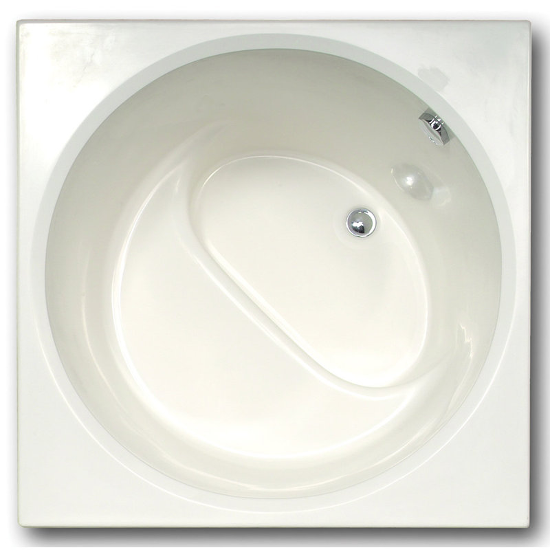 Fuji 40'' L Air Bathtub, Almond, Polished Chrome