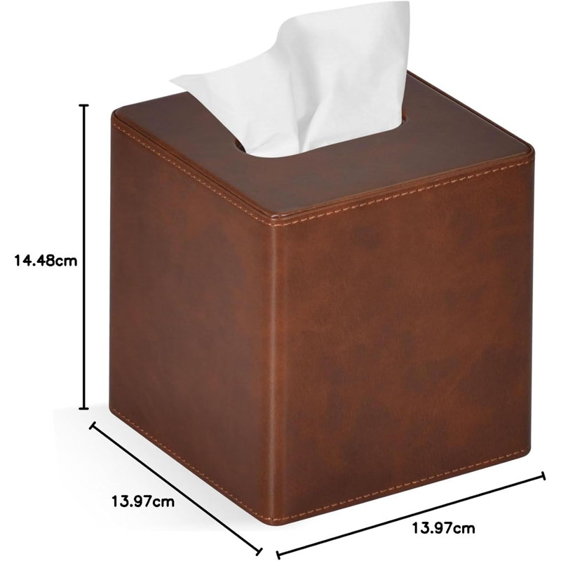 Tissue Box Cover, Brown
