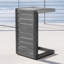 Table d'appoint grise en aluminium - pour les espaces extérieurs Patio en aluminium, mobilier polyvalent et pratique