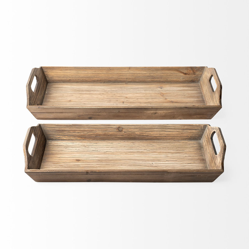 Ensemble de plateau de table basse 2 pièces fauve Stubblefield