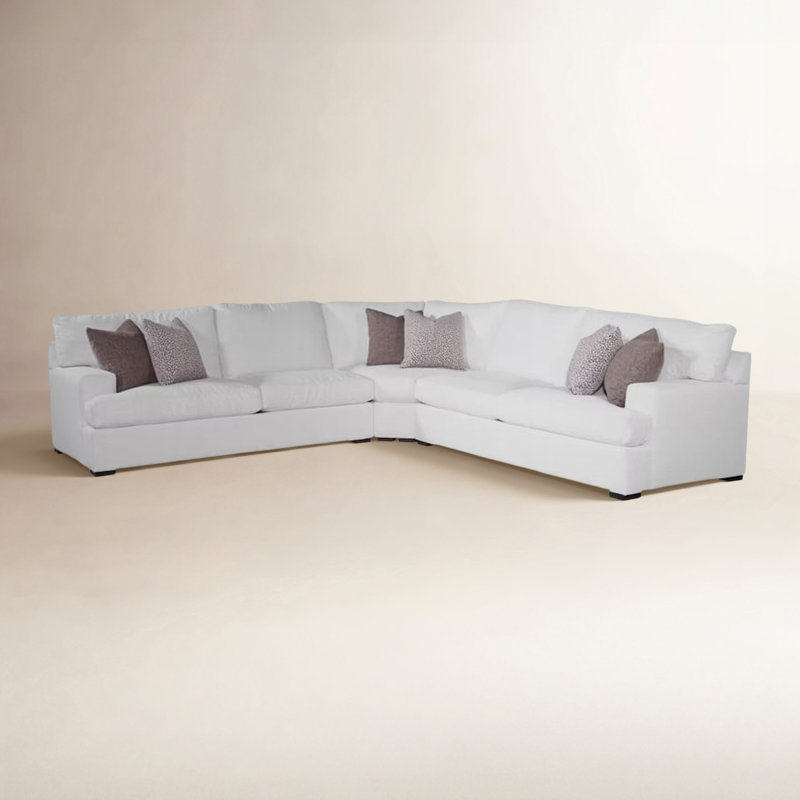 Cambria 3 - Piece Sectional, Frost White, Elite Chocolate; 0321-72