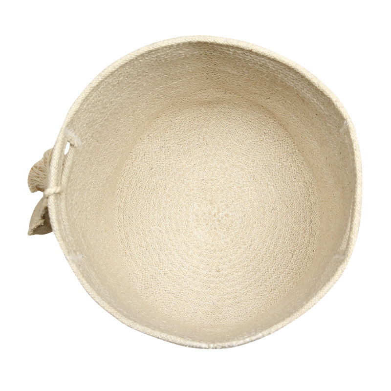 Plants Fabric Decorative Basket, Natural