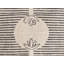 45cm Wide Square Striped Pouffe Ottoman