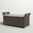 Outsunny 29 Gallon Patio Wicker Storage Bench, Outdoor PE Rattan Patio Furniture, 2-In-1 Footstool Rectangle Basket Box w/ Handles & Cushion, Cream-1772410691