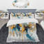 Ensemble de housse de couette Teal and Gold Elegance - Abstract Minimalisme-107147613