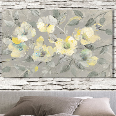 « sapins spring gray », reproduction de peinture à l’acrylique sur toile tendue